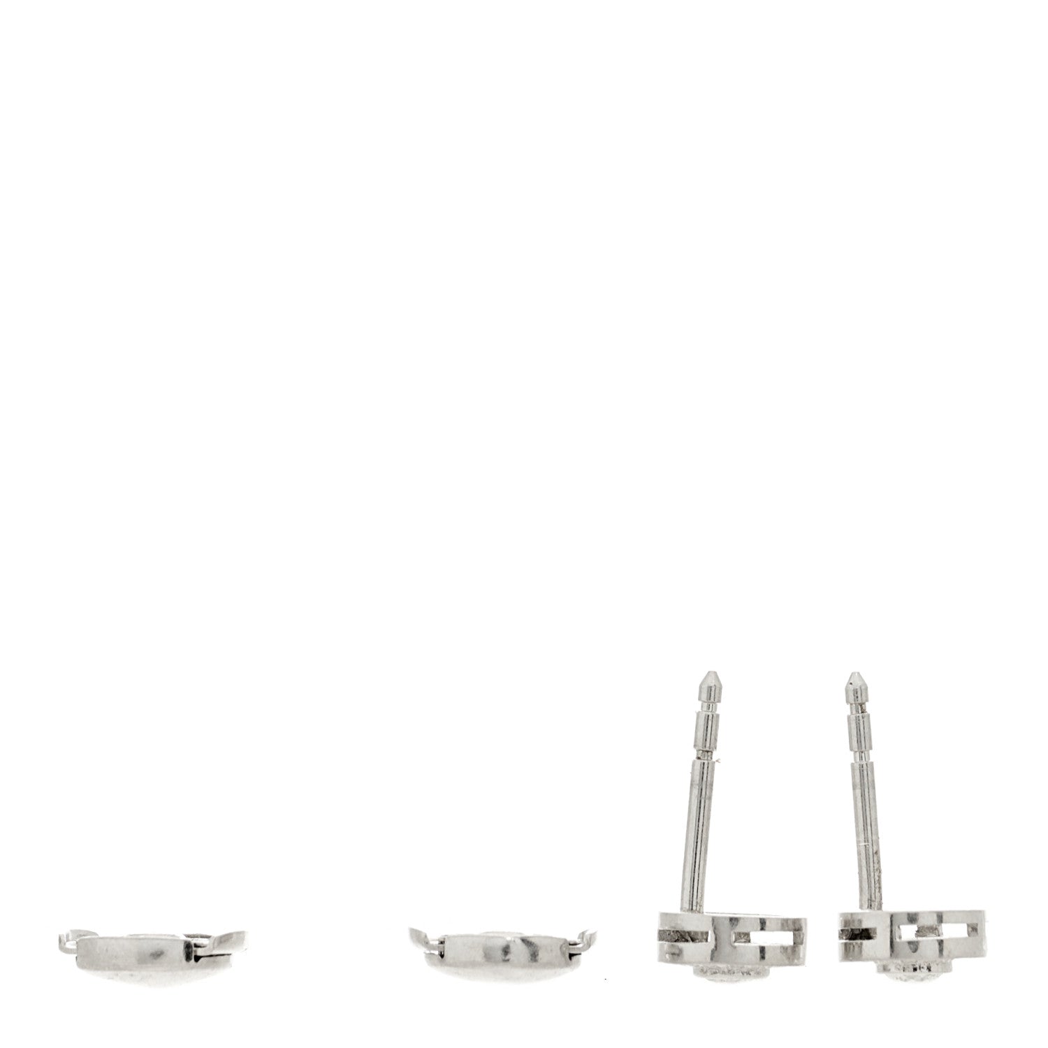 Tiffany Platinum Diamond Mini Circlet Earrings 3 of 4