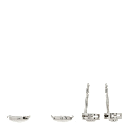 Tiffany Platinum Diamond Mini Circlet Earrings 3 of 4