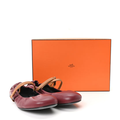 Hermes Nappa Jolly Ballet Flats 38.5 Rouge H Naturel 9 of 9