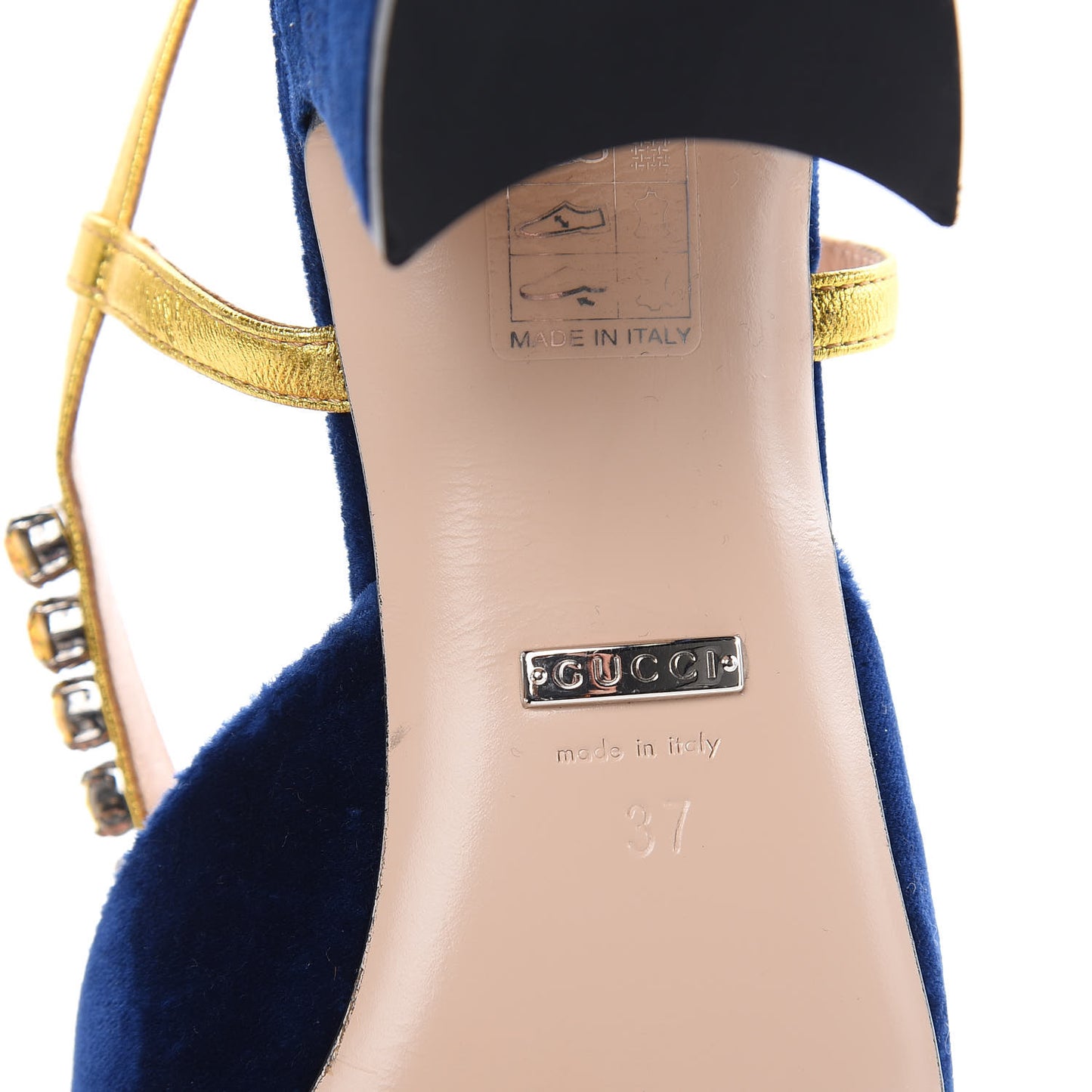 Velvet Crystal Bat Pumps 37 Blue