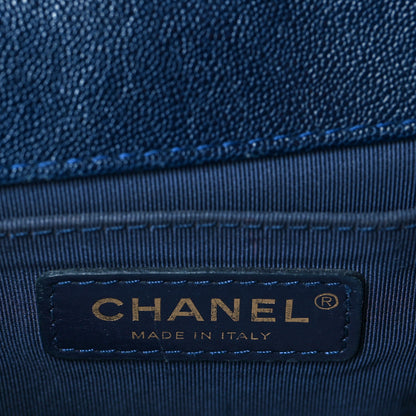 Chanel Caviar Quilted Medium Boy Flap Navy 6 of 10