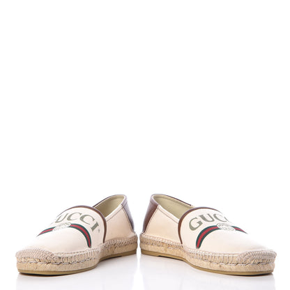 Gucci Canvas Miro Soft Calfskin Logo Mens Espadrilles 6 Greggio Cuir 5 of 15