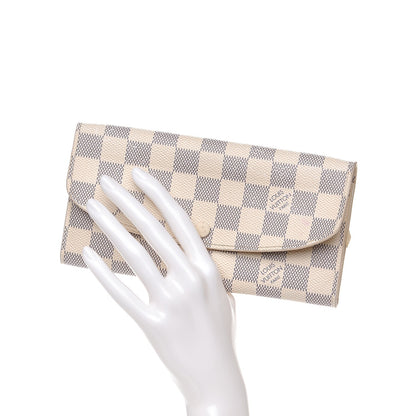 Louis Vuitton Damier Azur Emilie Wallet 2 of 11