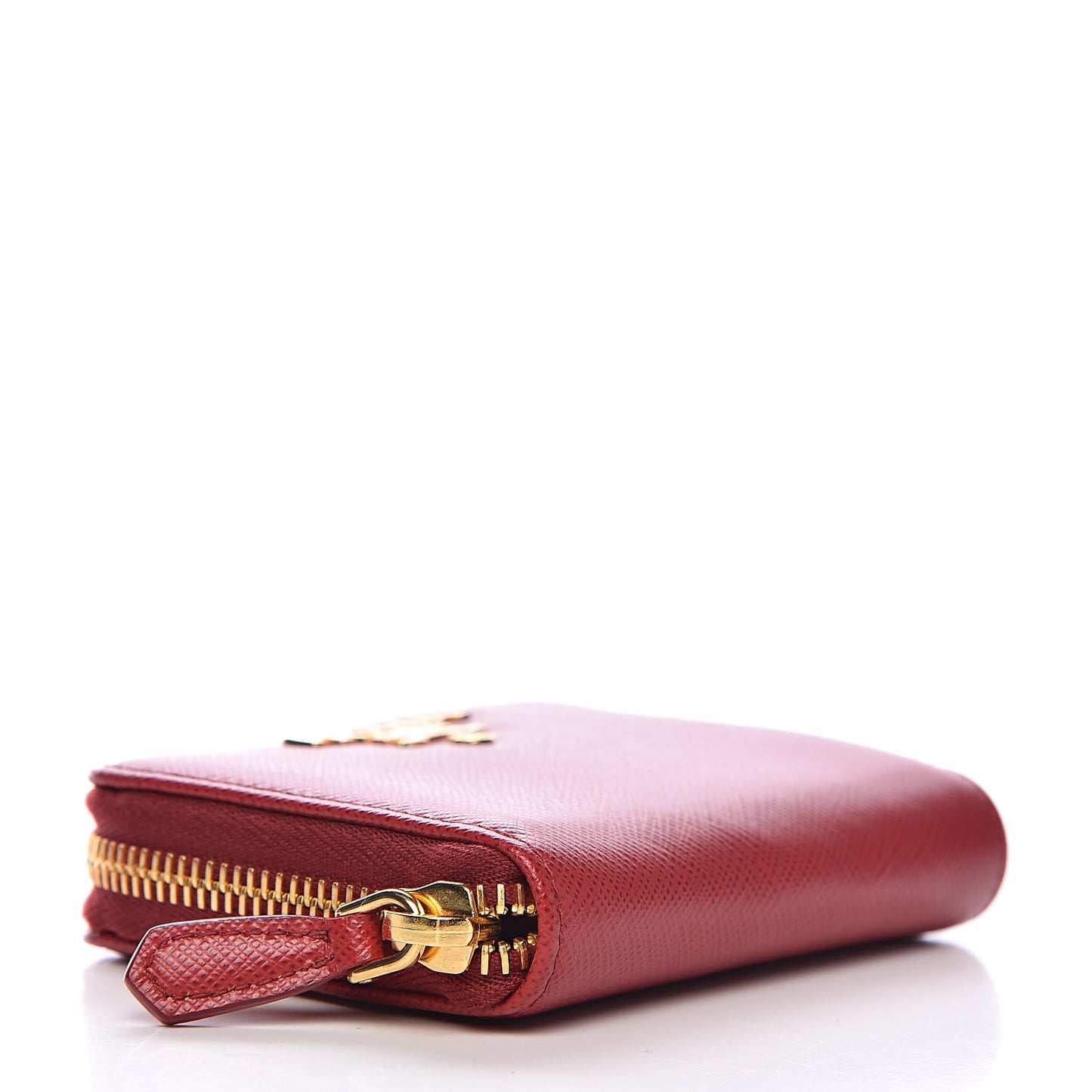Saffiano Metal Zip Coin Purse Fuoco