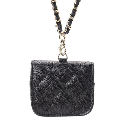 Chanel Caviar Quilted Airpods Pro Case Black 5 of 10
