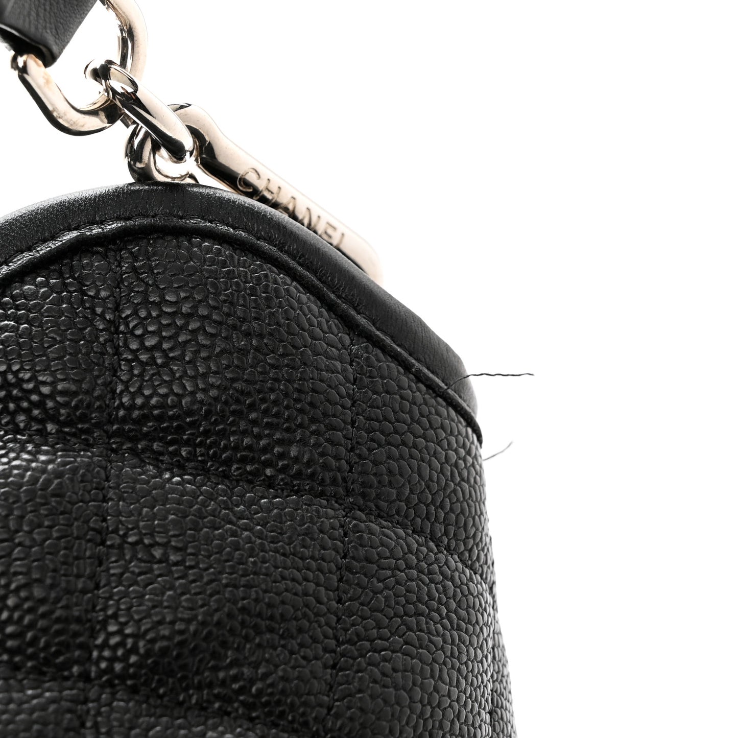 Caviar Quilted French Riviera Hobo Black