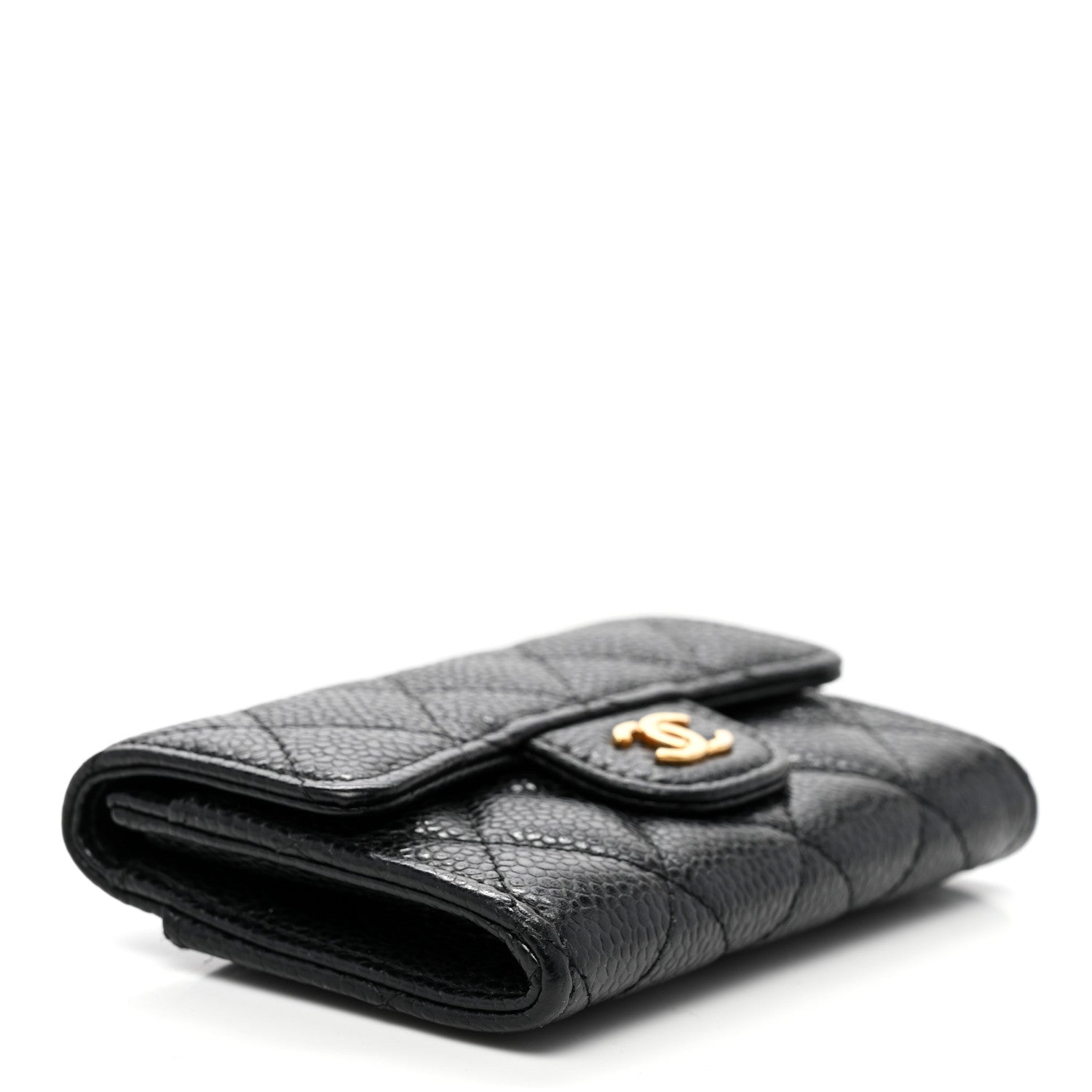 Chanel Caviar Quilted Flap Card Holder Wallet Black 4 of 7