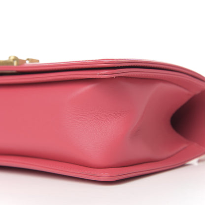Chanel Calfskin Quilted Medium Boy Flap Dark Pink 9 of 10