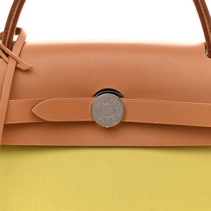 Hermes Toile Vache Hunter Herbag Zip 31 PM Soufre 9 of 13