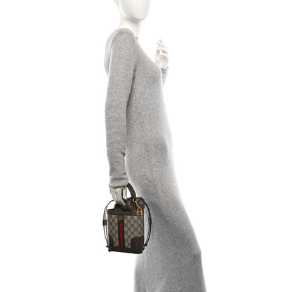 Gucci GG Supreme Monogram Ophidia Small Bucket Crossbody Bag Beige Ebony 2 of 10
