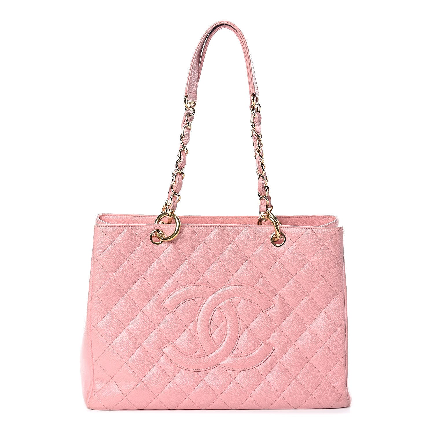 Chanel Caviar Quilted Grand Shopping Tote GST Pink 1 of 15