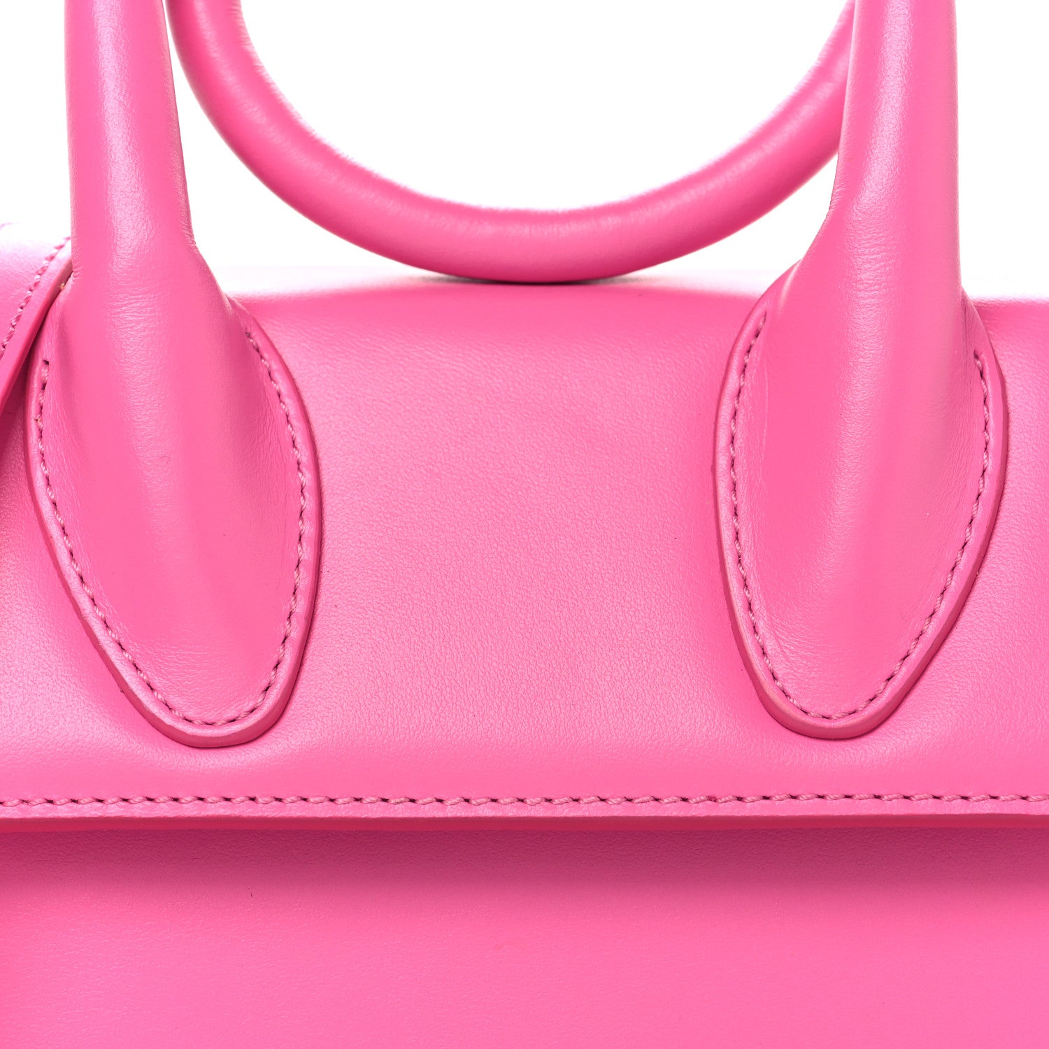 Jacquemus Smooth Calfskin Le Chiquito Noeud Neon Pink 7 of 9