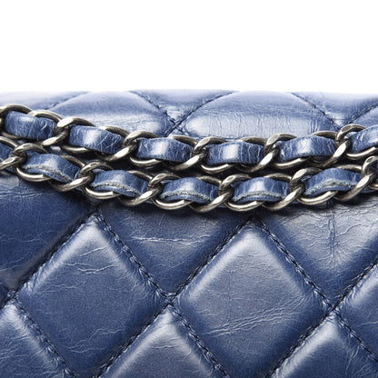 Chanel Glazed Calfskin Quilted Large Coco Soft Flap Navy 10 of 11