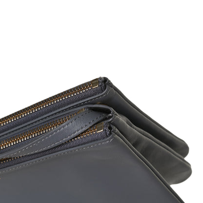Celine Lambskin Small Trio Crossbody Bag Storm 9 of 17