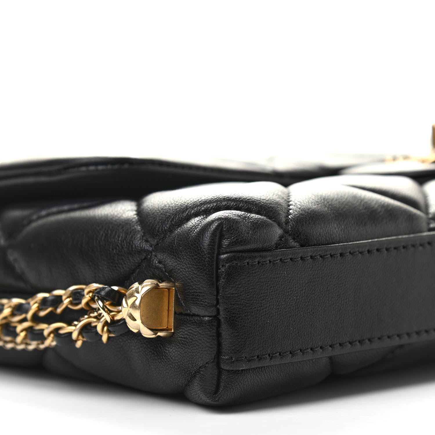 Chanel Lambskin Quilted Crush On Chains Flap Bag Black 8 of 9