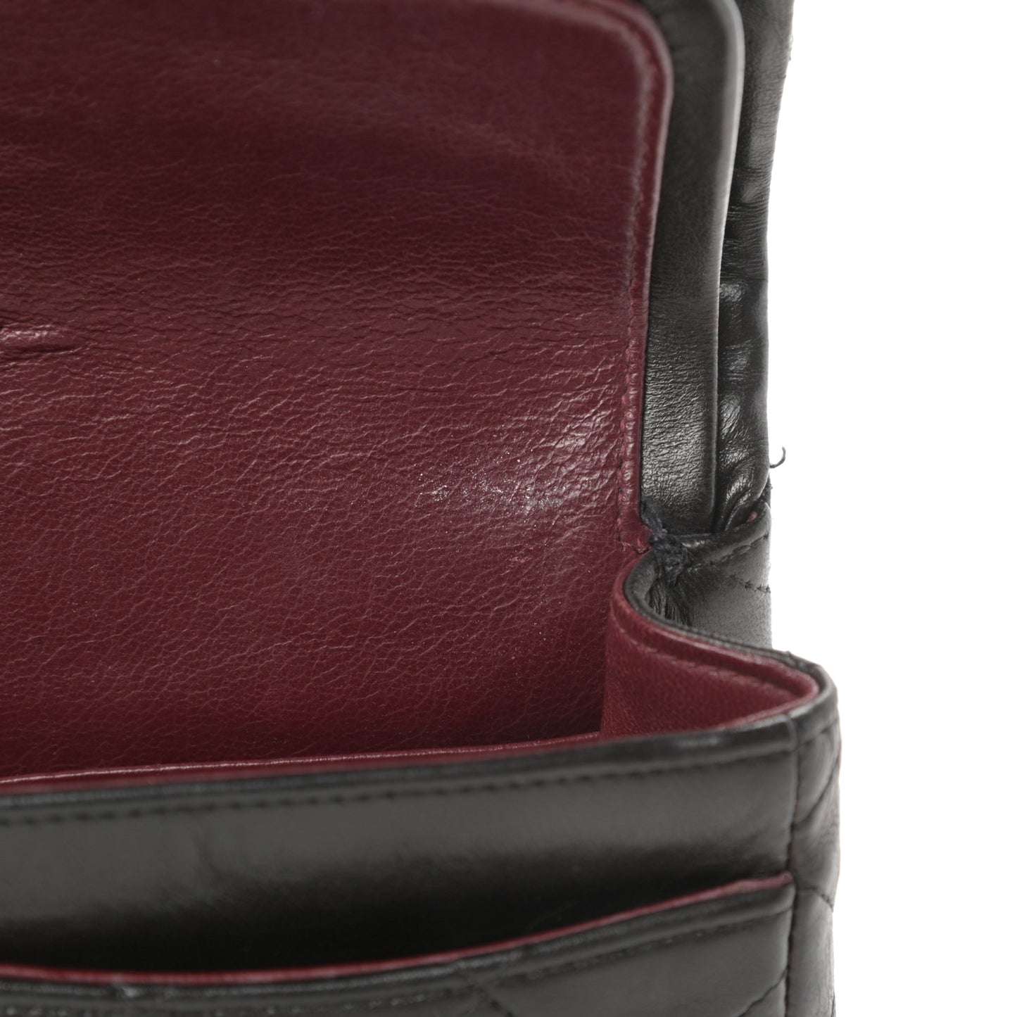 Lambskin Quilted Small Double Flap Black