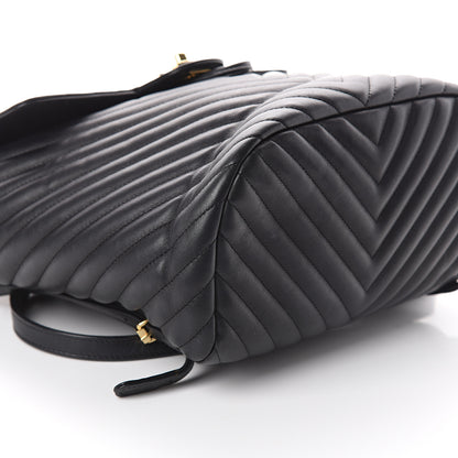 Chanel Calfskin Chevron Quilted Large Urban Spirit Backpack Black 8 of 9