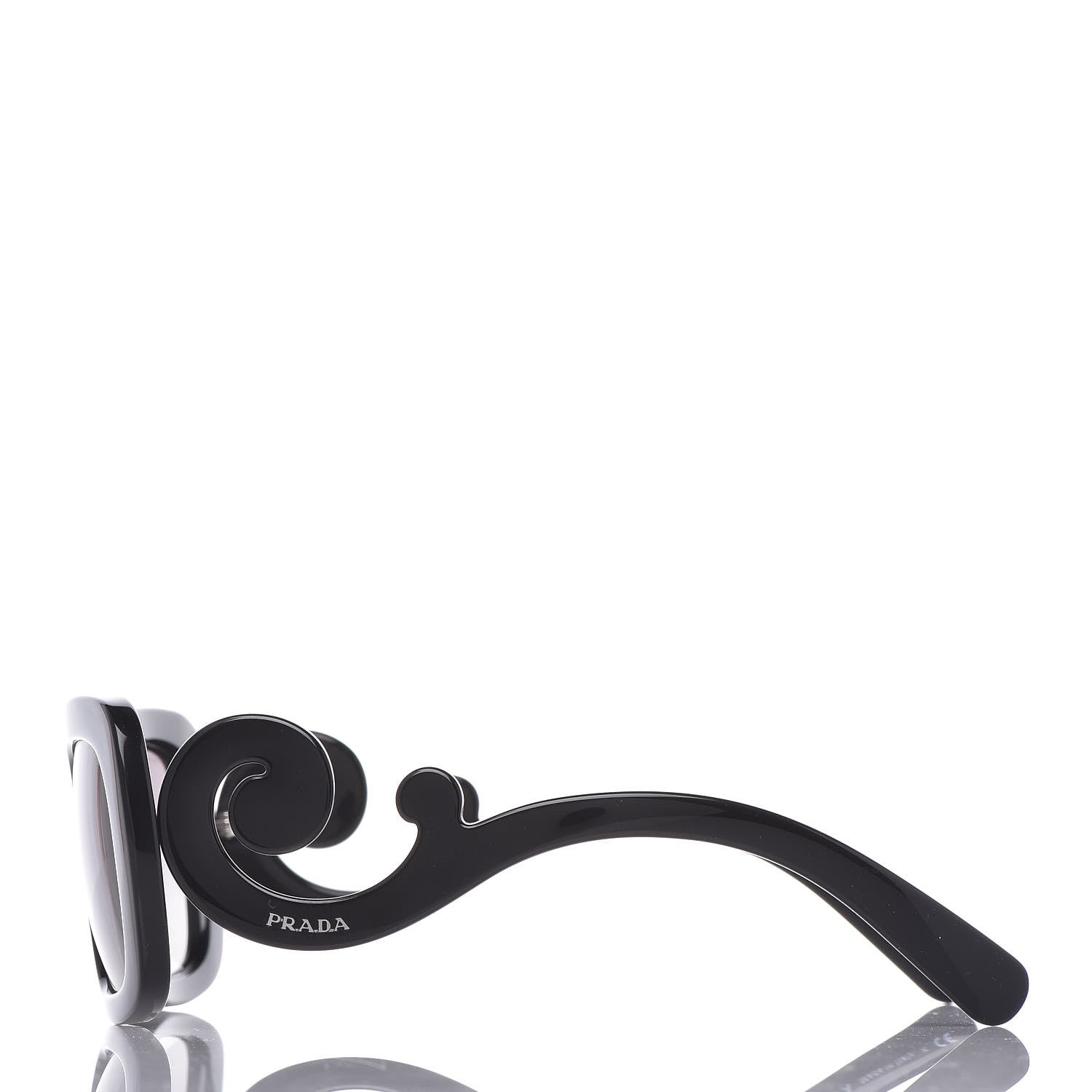 Prada Acetate Baroque Sunglasses SPR 27O Black 2 of 7