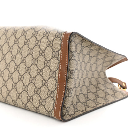 Gucci GG Supreme Monogram Medium Padlock Tote Beige Cuir 10 of 11