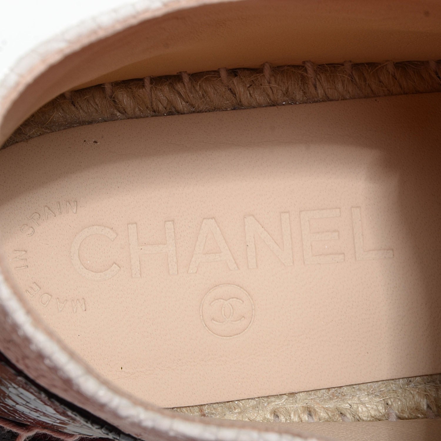 Chanel Crackled Calfskin High Top Espadrilles 41 Beige Black 12 of 20