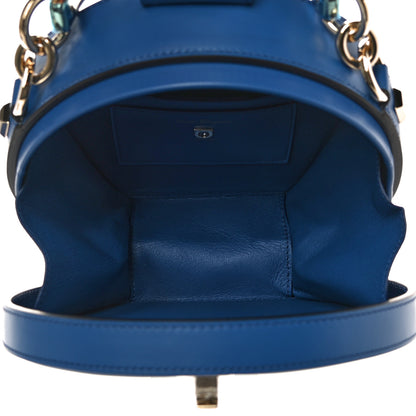 Salvatore Ferragamo Calfskin Round Studio Crossbody Blue 7 of 9