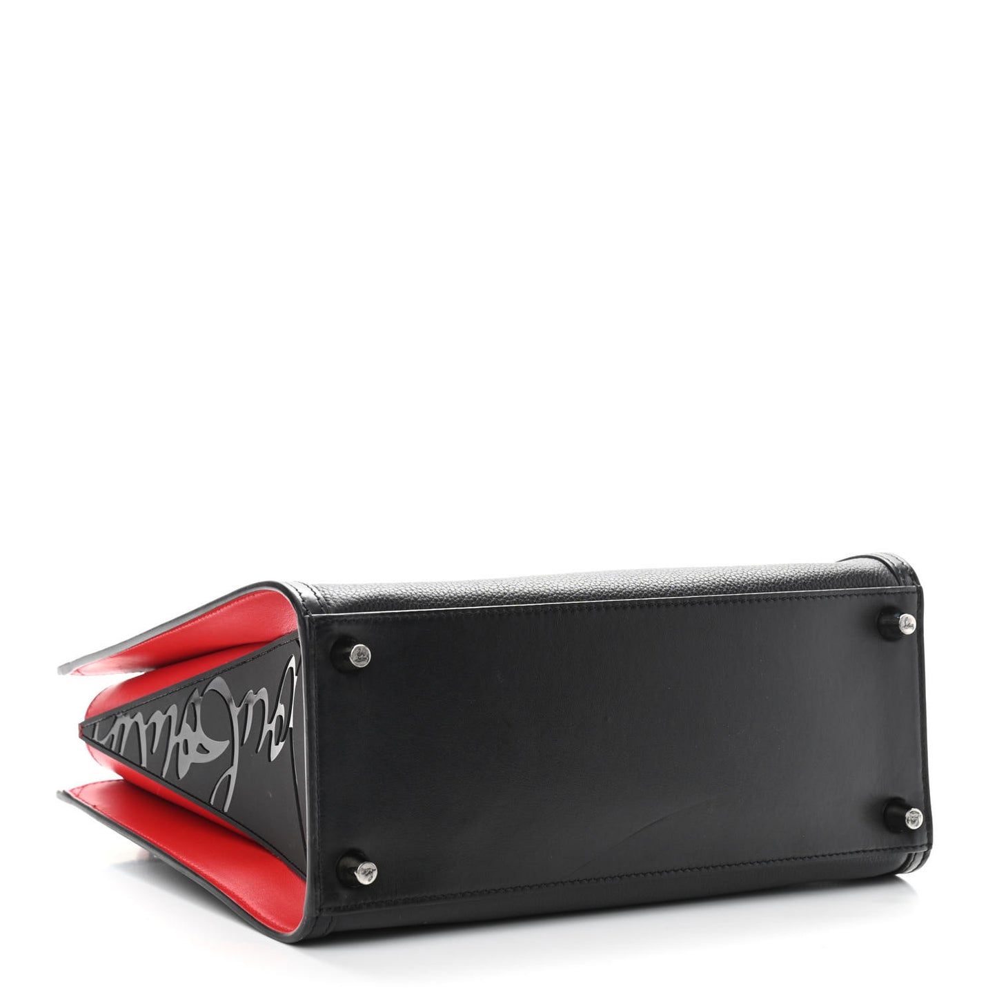 Calfskin Empire Patent Studded Medium Paloma Black