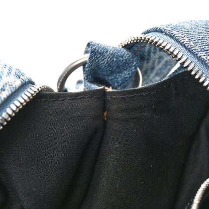 Balenciaga Denim BB Monogram Neo Cagole City Handbag Blue 12 of 12