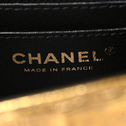 Chanel Metallic Calfskin Crocodile Embossed Cocodile Rectangular Mini Flap Gold 6 of 10