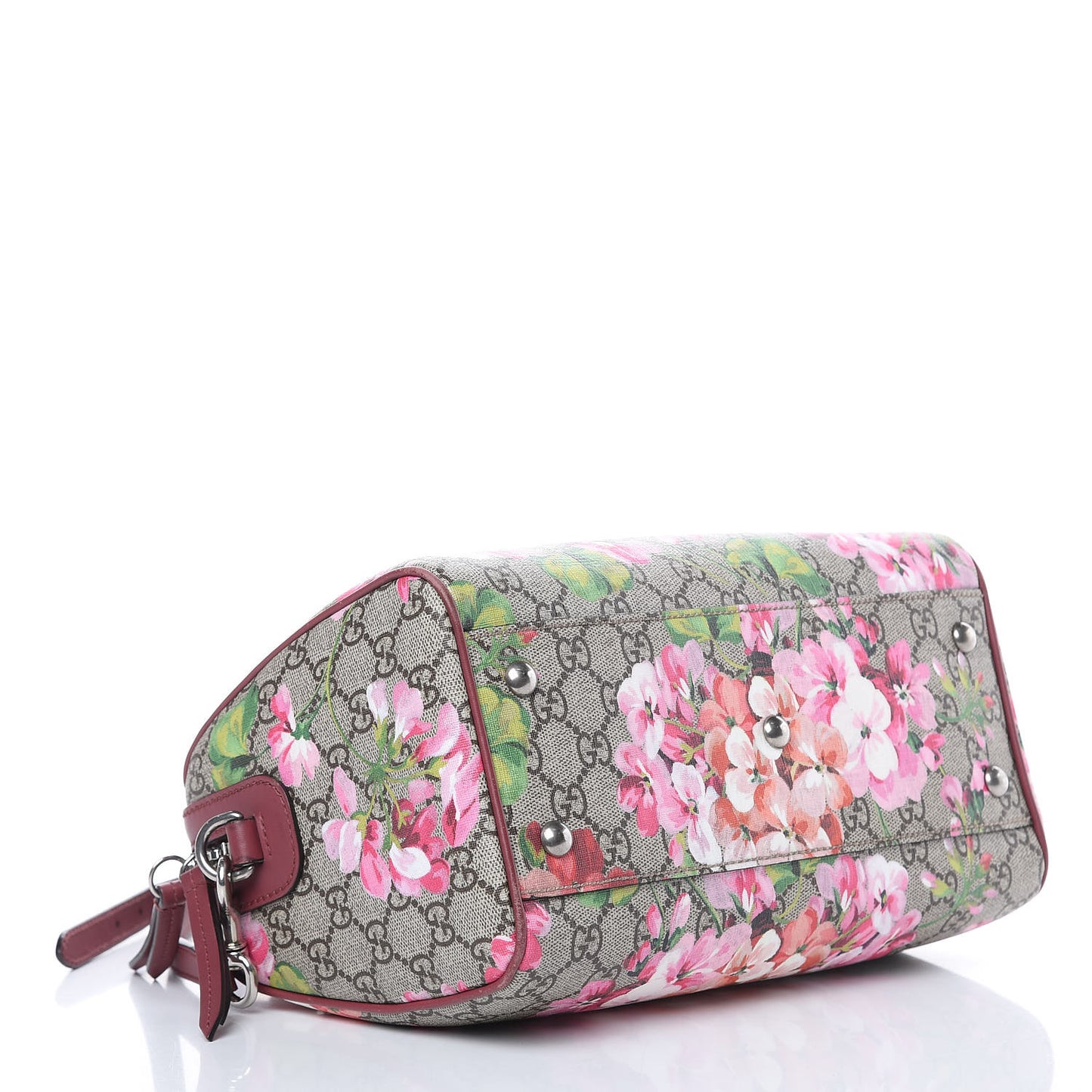 GG Supreme Monogram Blooms Small Boston Beige Multicolor Dry Rose
