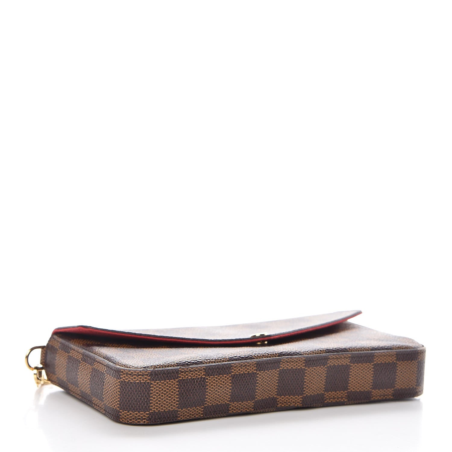 Louis Vuitton Damier Ebene Pochette Felicie Chain Wallet 4 of 11