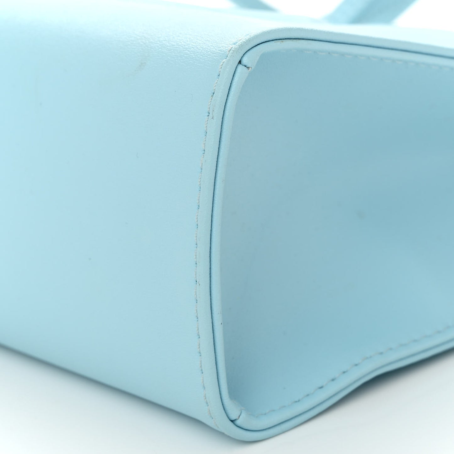 Vegan Leather Small Shopping Bag Pool Blue