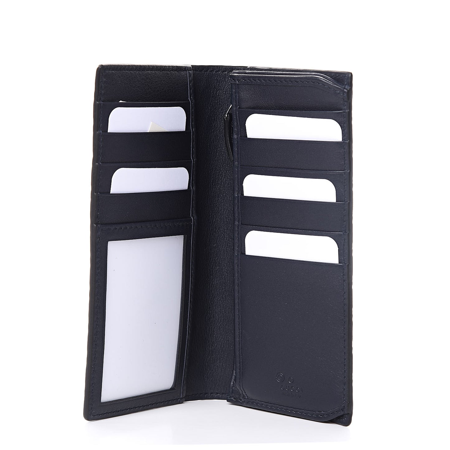 Microguccissima Bi-Fold Organizer Wallet Blue