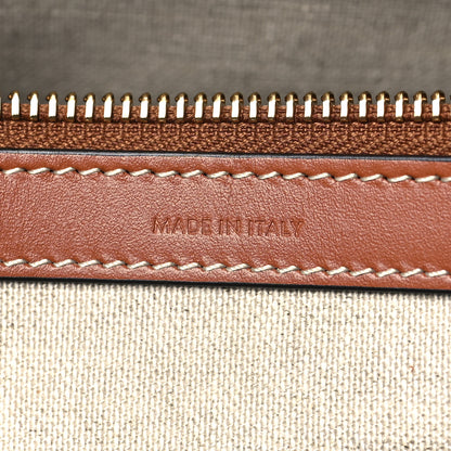 Celine Canvas Calfskin Monaco Horizontal Cabas Tan 5 of 9