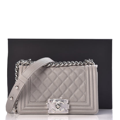 Chanel Caviar Quilted Small Boy Flap Grey 11 of 11