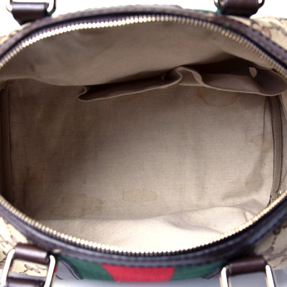 Gucci Monogram Vintage Web Medium Boston Dark Brown 4 of 4