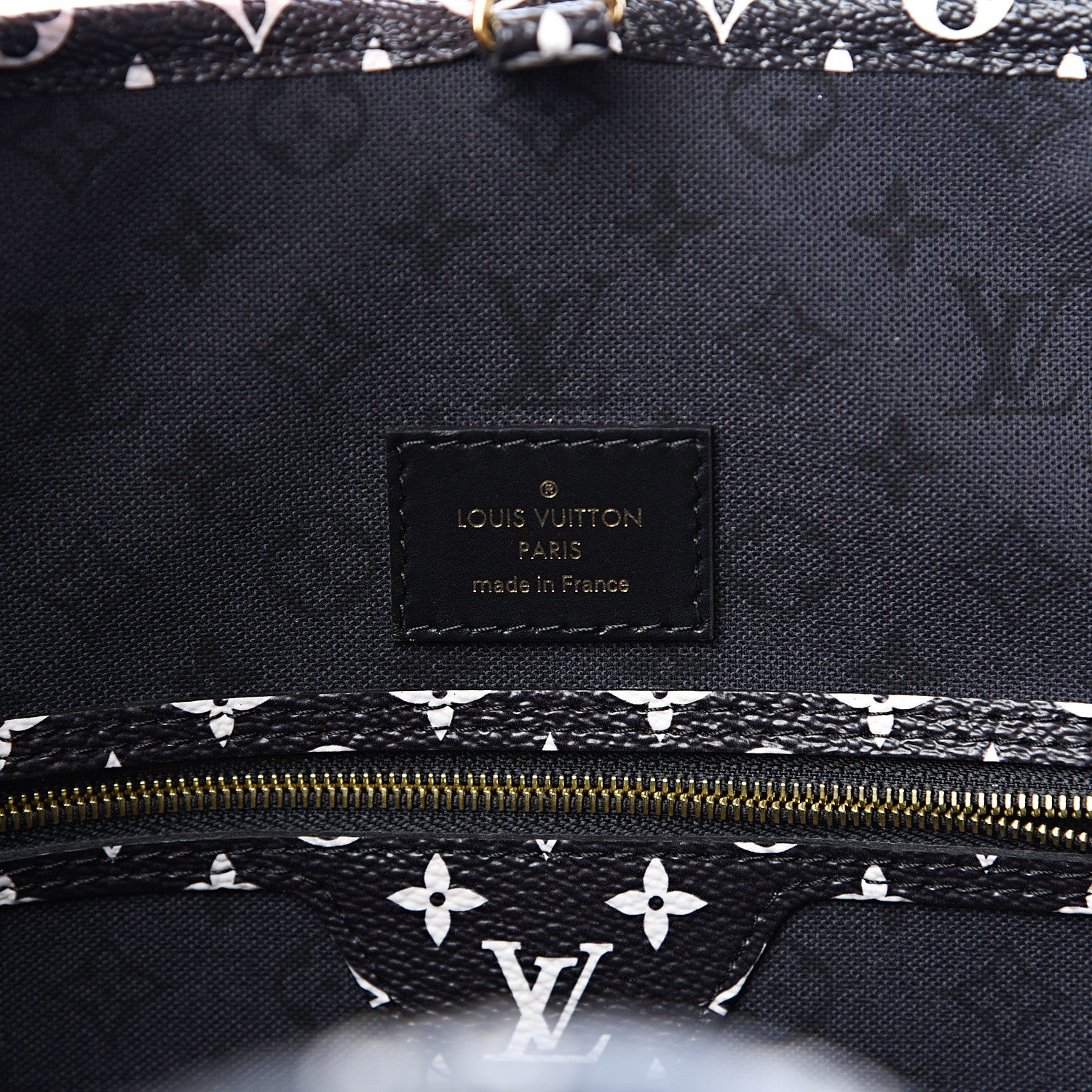 Louis Vuitton Monogram Giant Crafty Neverfull MM Creme Rouge Black 5 of 10