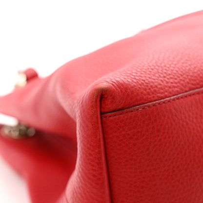 Gucci Cellarius Calfskin Medium Soho Chain Shoulder Bag Vibrant Red 11 of 13