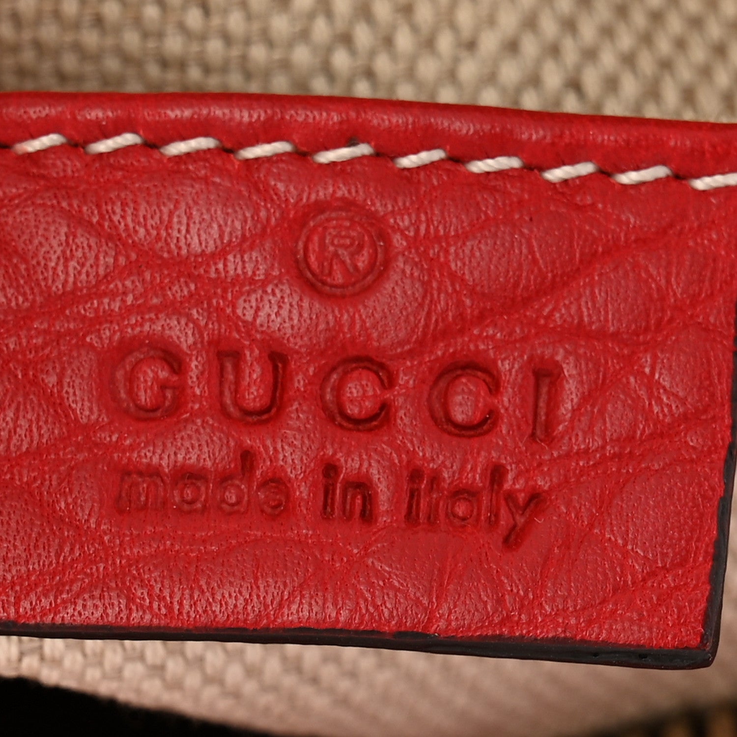 Gucci Pebbled Calfskin Small Soho Disco Bag Tabasco Red 6 of 15