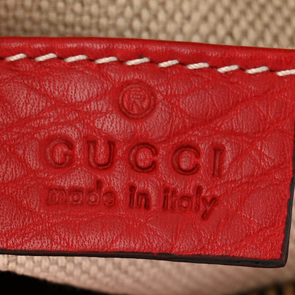 Gucci Pebbled Calfskin Small Soho Disco Bag Tabasco Red 6 of 15