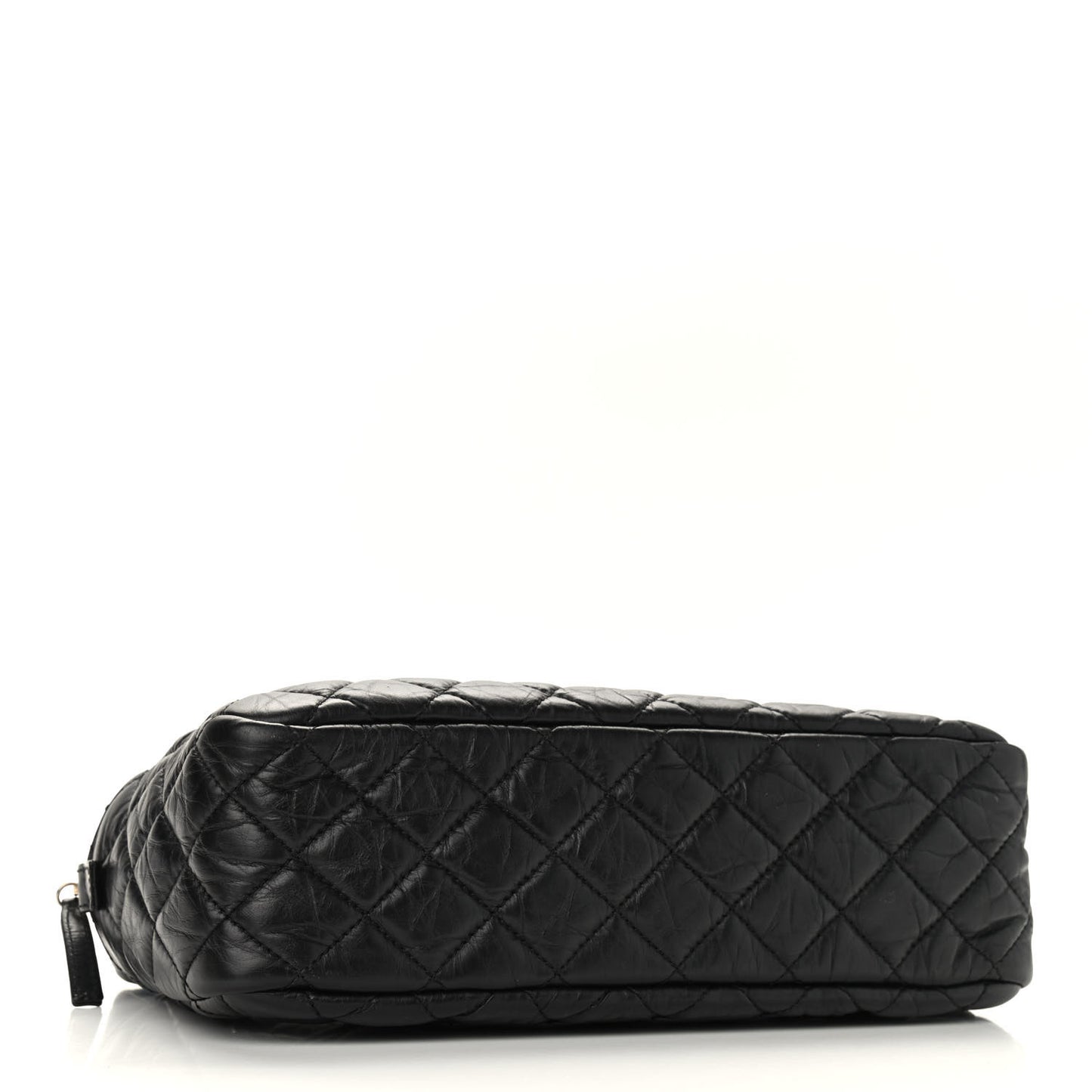 Aged Calfskin Quilted Medium Reissue Camera Case Black