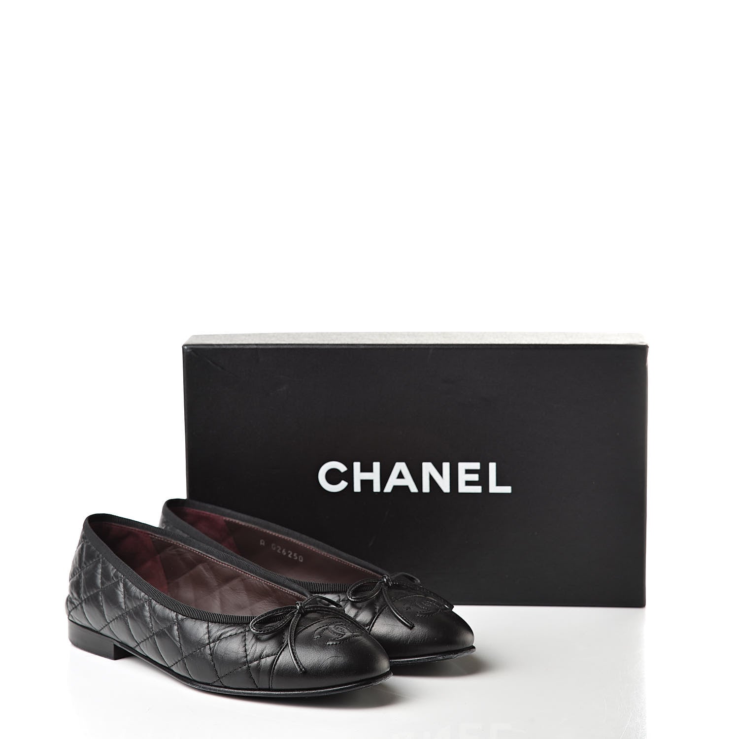 Chanel Aged Calfskin Quilted Cap Toe Ballerina Flats 36 Black 15 of 15