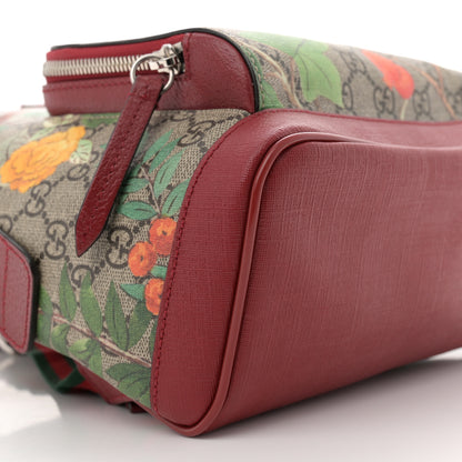 Gucci GG Supreme Monogram Tian Web Small Day Backpack Beige Multicolor Red 9 of 11