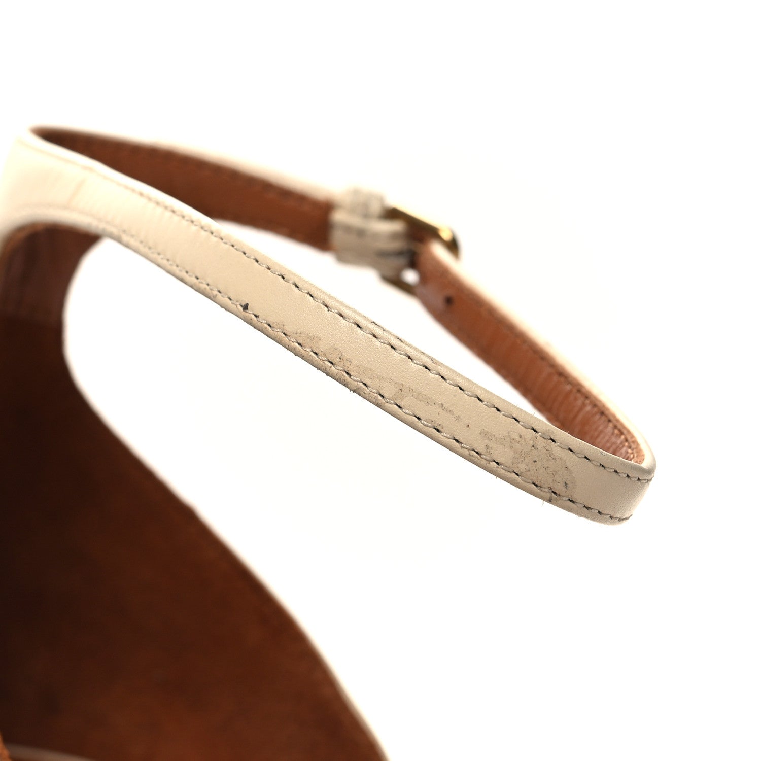 Saint Laurent Patent Calfskin 110 Opyum Sandals 38.5 Real Beige 13 of 14