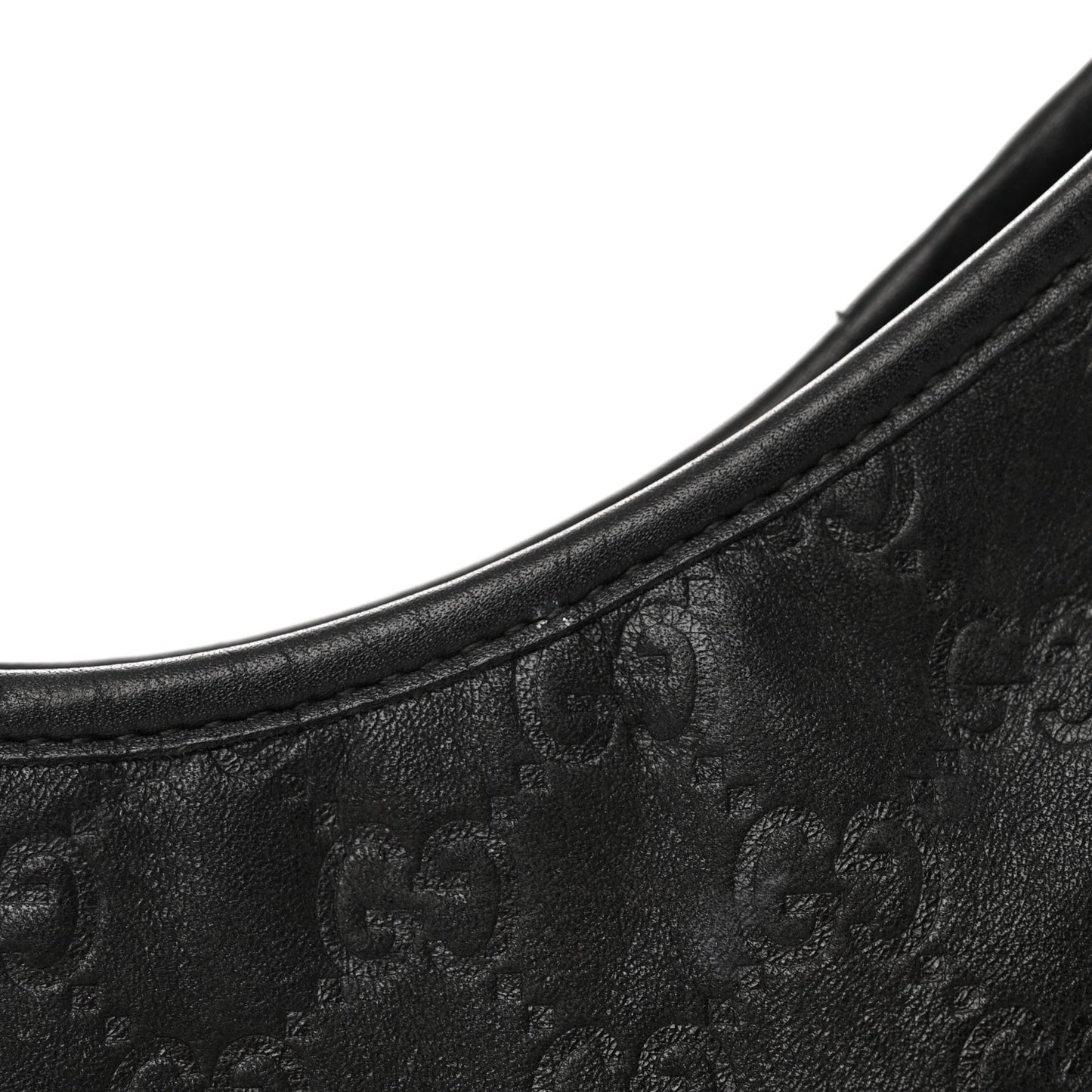 Guccissima Medium Abbey D Ring Hobo Black