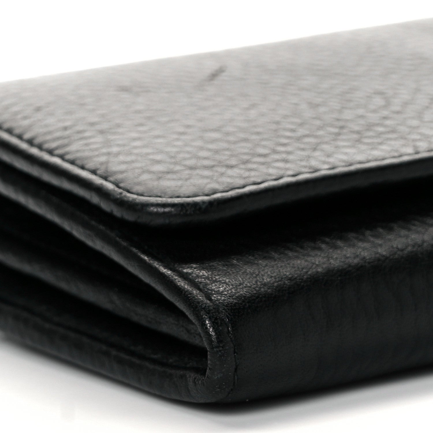 Prada Vitello Daino Continental Flap Wallet Black 8 of 10