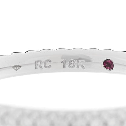 Roberto Coin 18K White Gold Diamond Micro Pave Eternity Band Ring 52 6 4 of 4