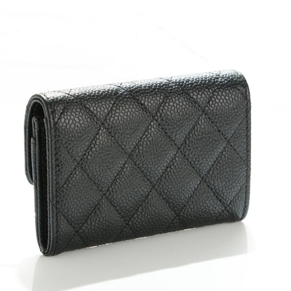 Chanel Caviar Quilted Flap Card Holder Black 3 of 8