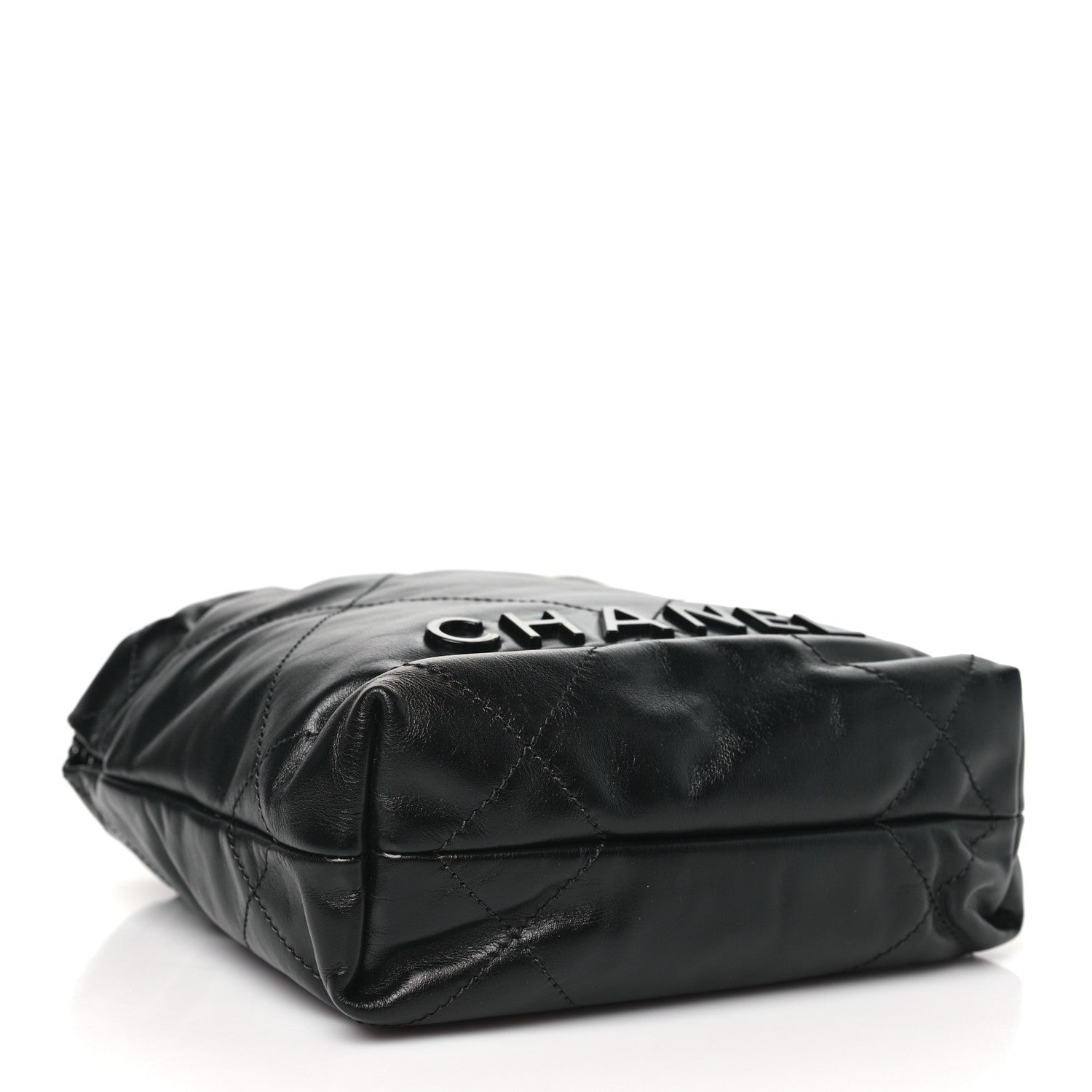 Chanel Shiny Calfskin Quilted Mini Chanel 22 So Black 4 of 11