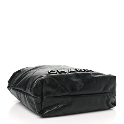 Chanel Shiny Calfskin Quilted Mini Chanel 22 So Black 4 of 11