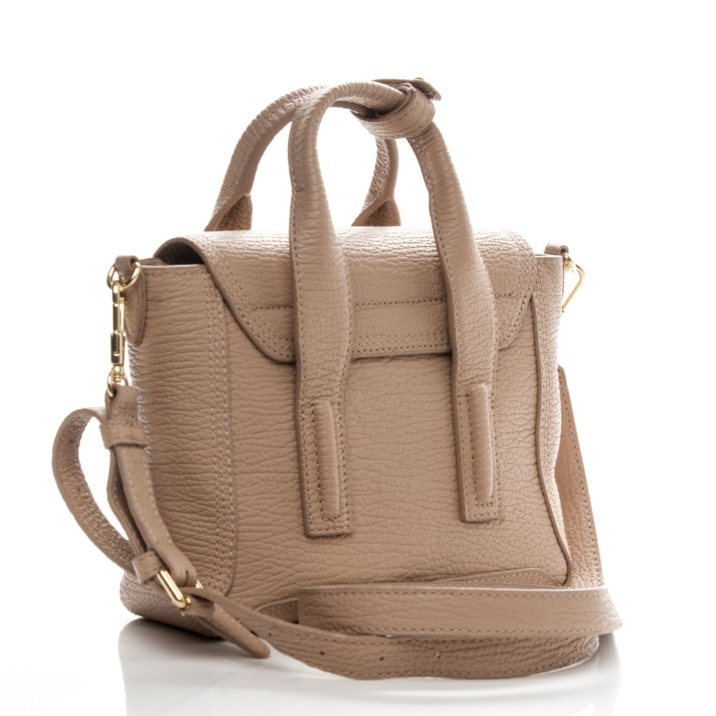 3.1 Textured Calfskin Mini Pashli Satchel Cashew